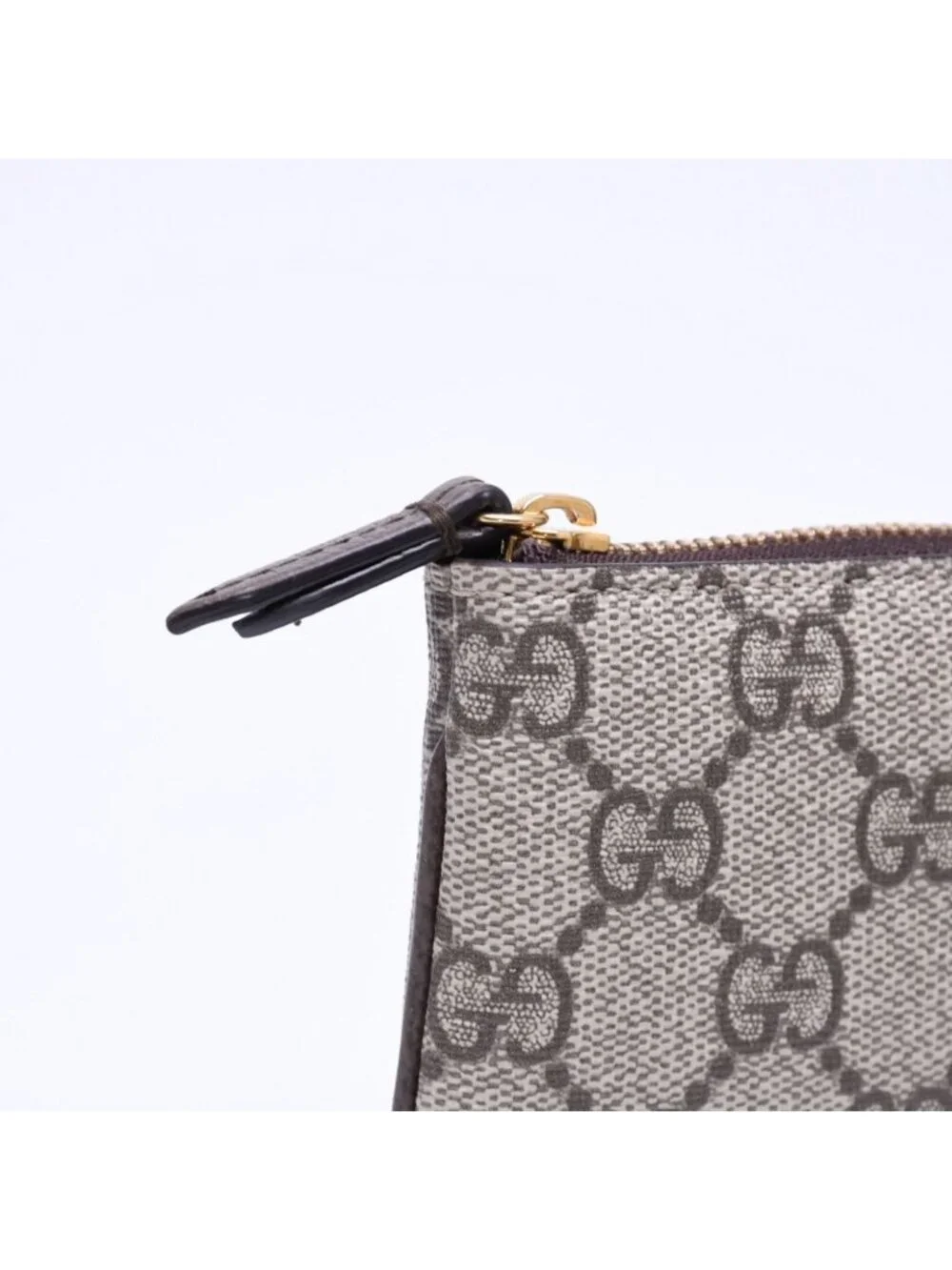 Gucci Coin Purse Case GG Pattern Canvas Gold